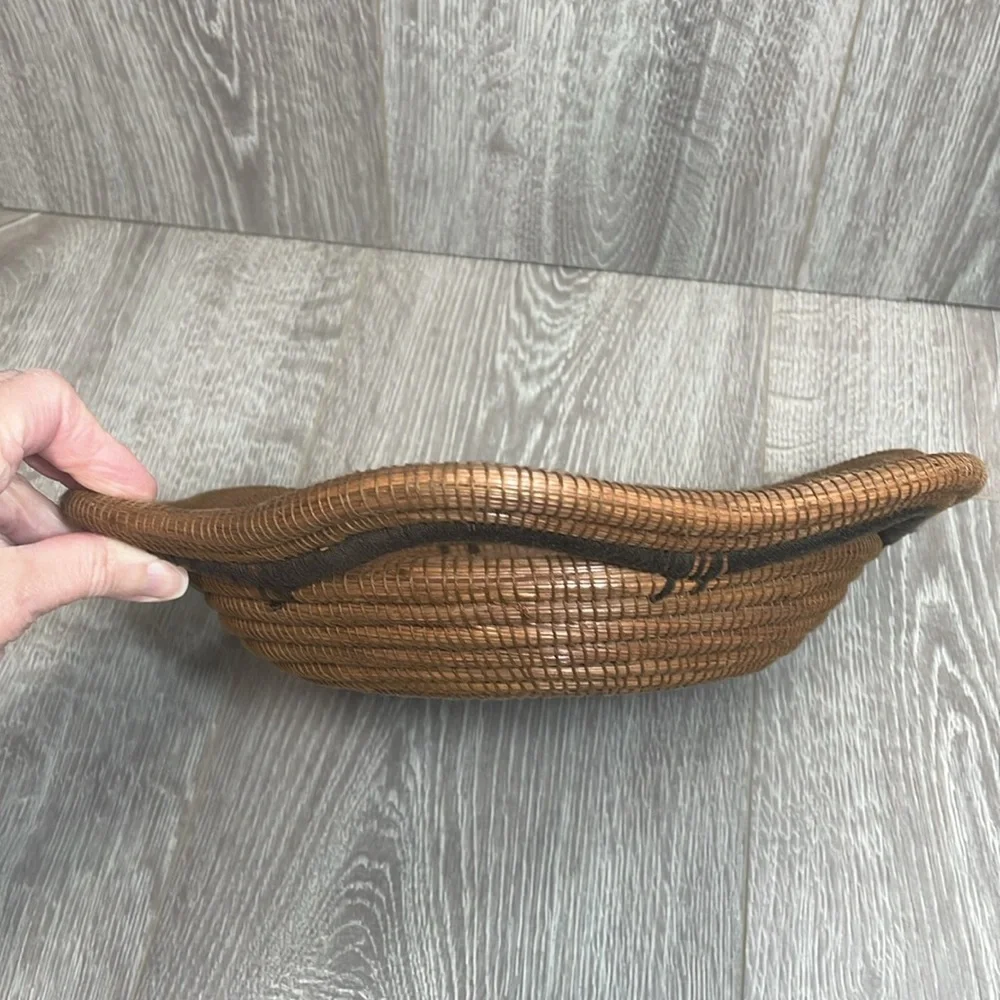 Nicaraguan Hand Made Pine Needle Coil Basket